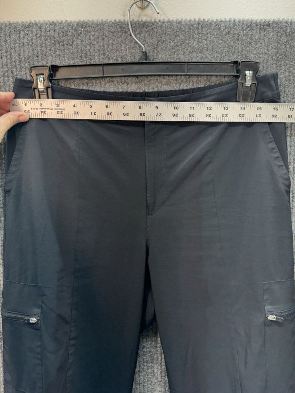 T By Talbots Cargo Jogger Pants Womens Medium Black Stretch Casual Athleisure - Picture 7 of 10